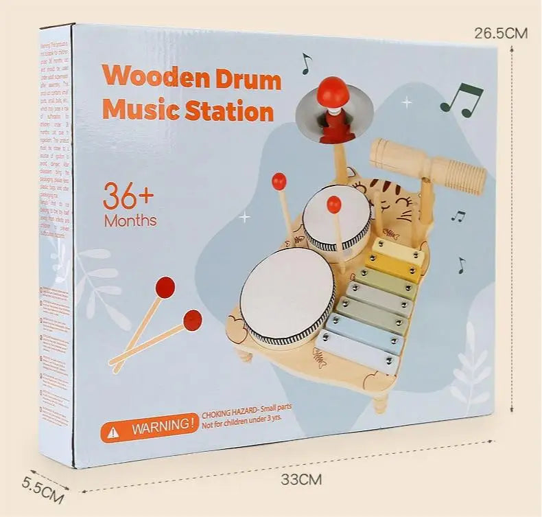 Montessori Baby Drum & Xylophone – Wooden Musical Instruments for Toddlers ATTENTION delivery 7-10 working days