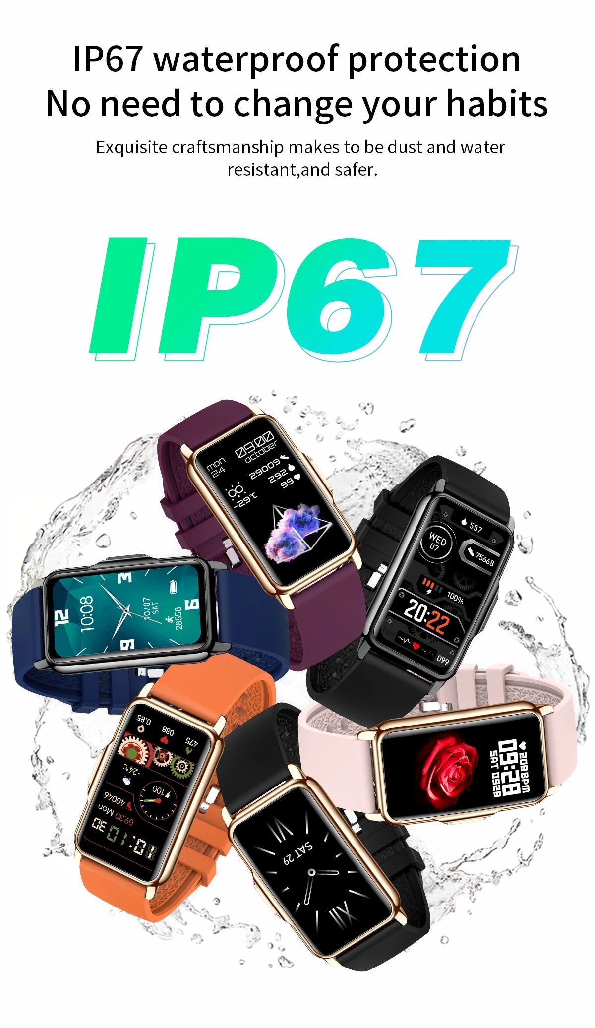 Ladies Smart Watch Women Touch Screen Bluetooth Call Ip67 Waterproof Sports. ATTENTION delivery 7-10 days
