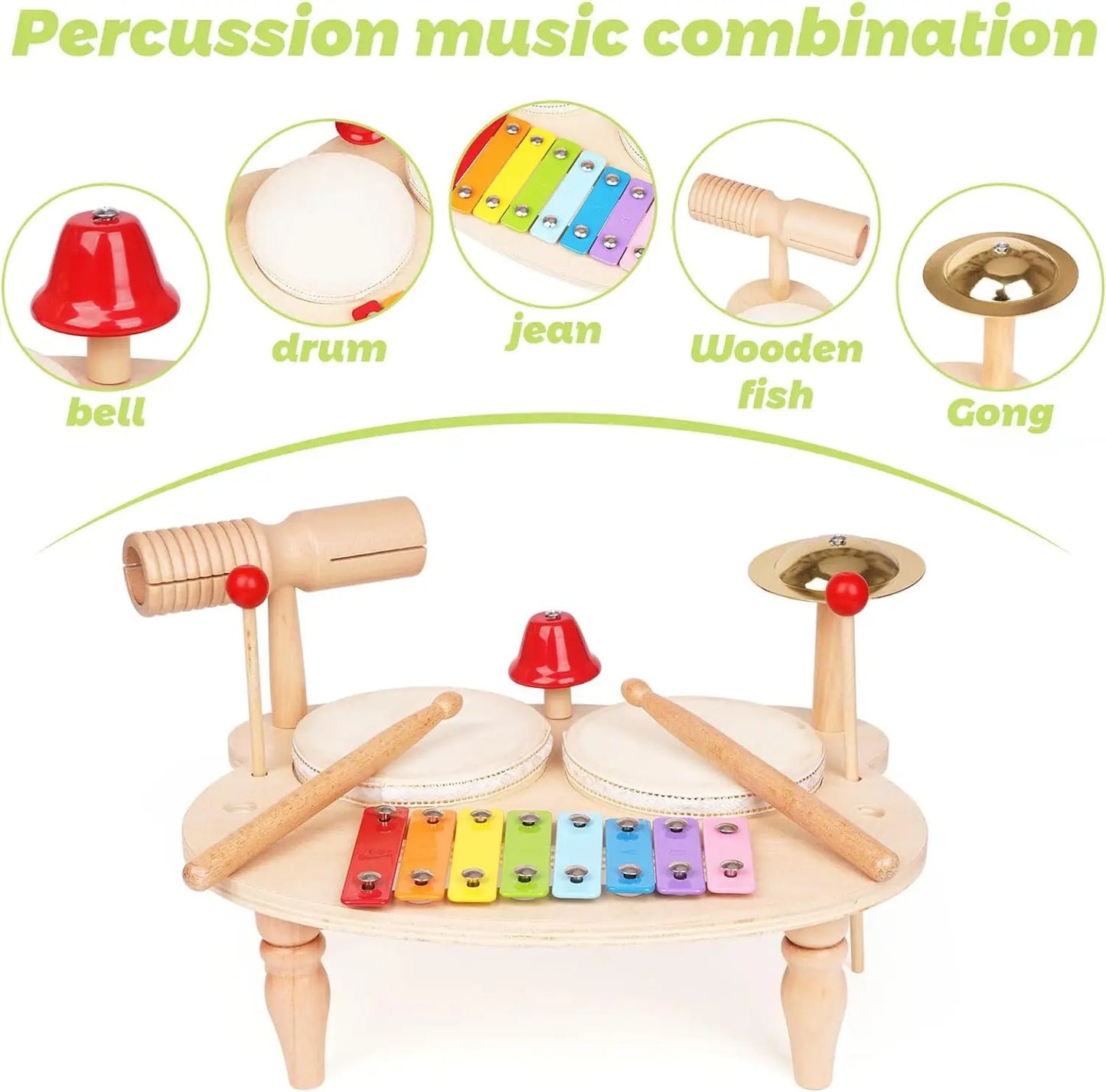 Montessori Baby Drum & Xylophone – Wooden Musical Instruments for Toddlers ATTENTION delivery 7-10 working days