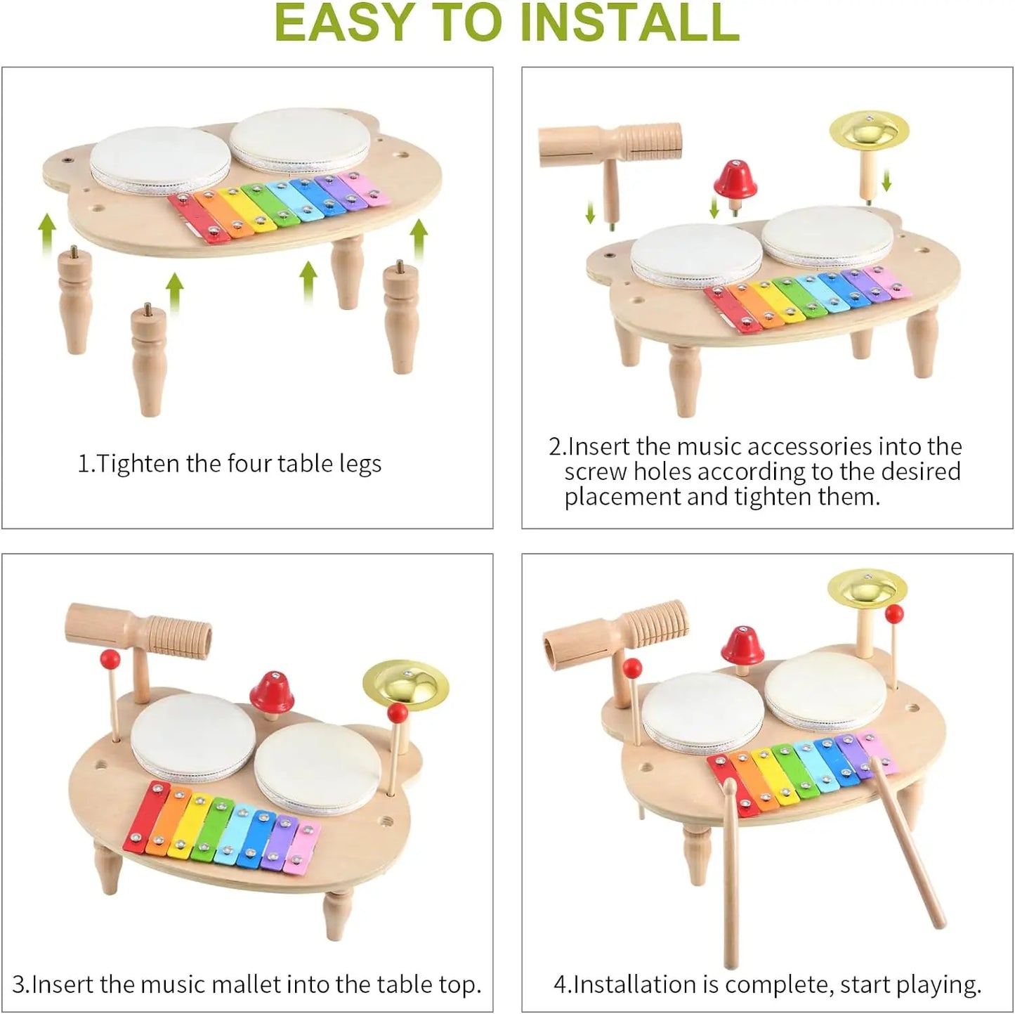 Montessori Baby Drum & Xylophone – Wooden Musical Instruments for Toddlers ATTENTION delivery 7-10 working days