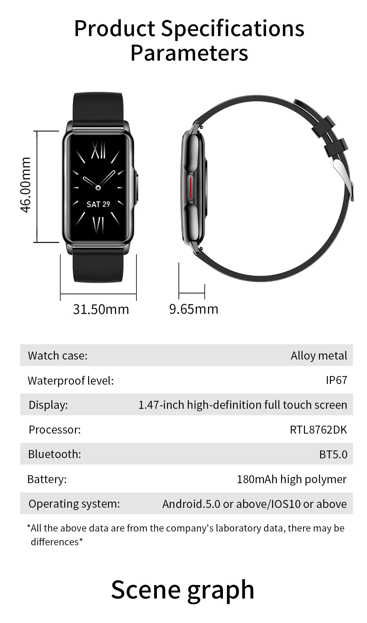 Ladies Smart Watch Women Touch Screen Bluetooth Call Ip67 Waterproof Sports. ATTENTION delivery 7-10 days