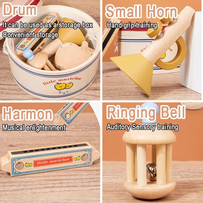 Montessori Baby Drum & Xylophone – Wooden Musical Instruments for Toddlers ATTENTION delivery 7-10 working days