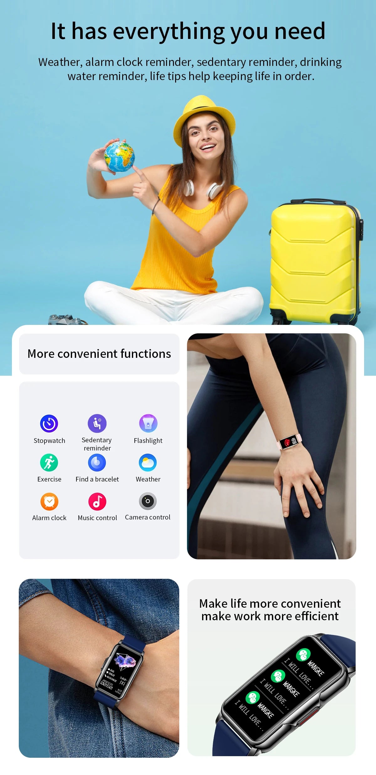 Ladies Smart Watch Women Touch Screen Bluetooth Call Ip67 Waterproof Sports. ATTENTION delivery 7-10 days