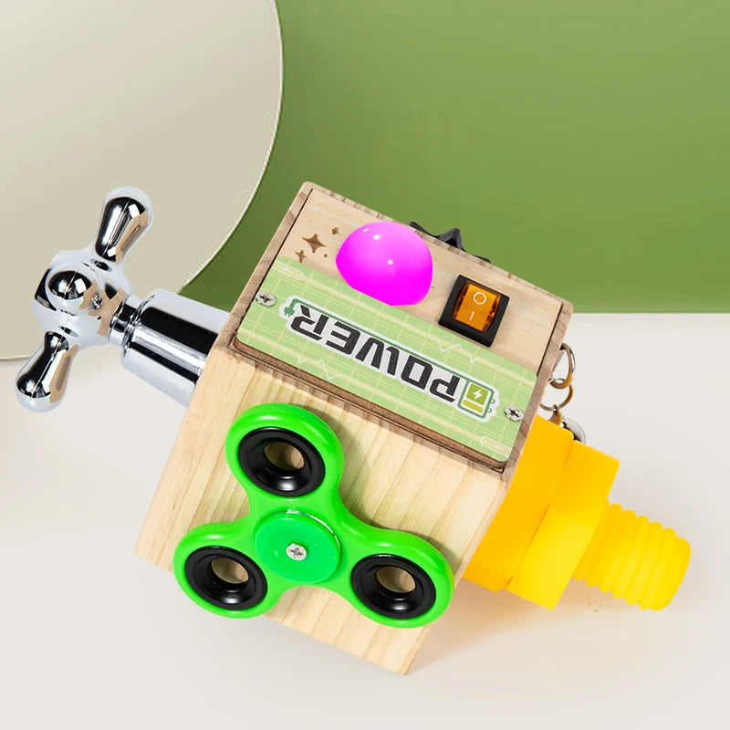 Montessori Wooden Busy Board with LED Lights & Buttons ATTENTION delivery 7-10 working days
