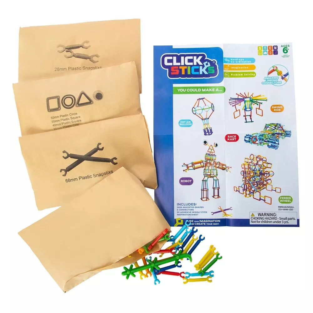Children's construction set Click Sticks Imagi-Build, 250 pcs.