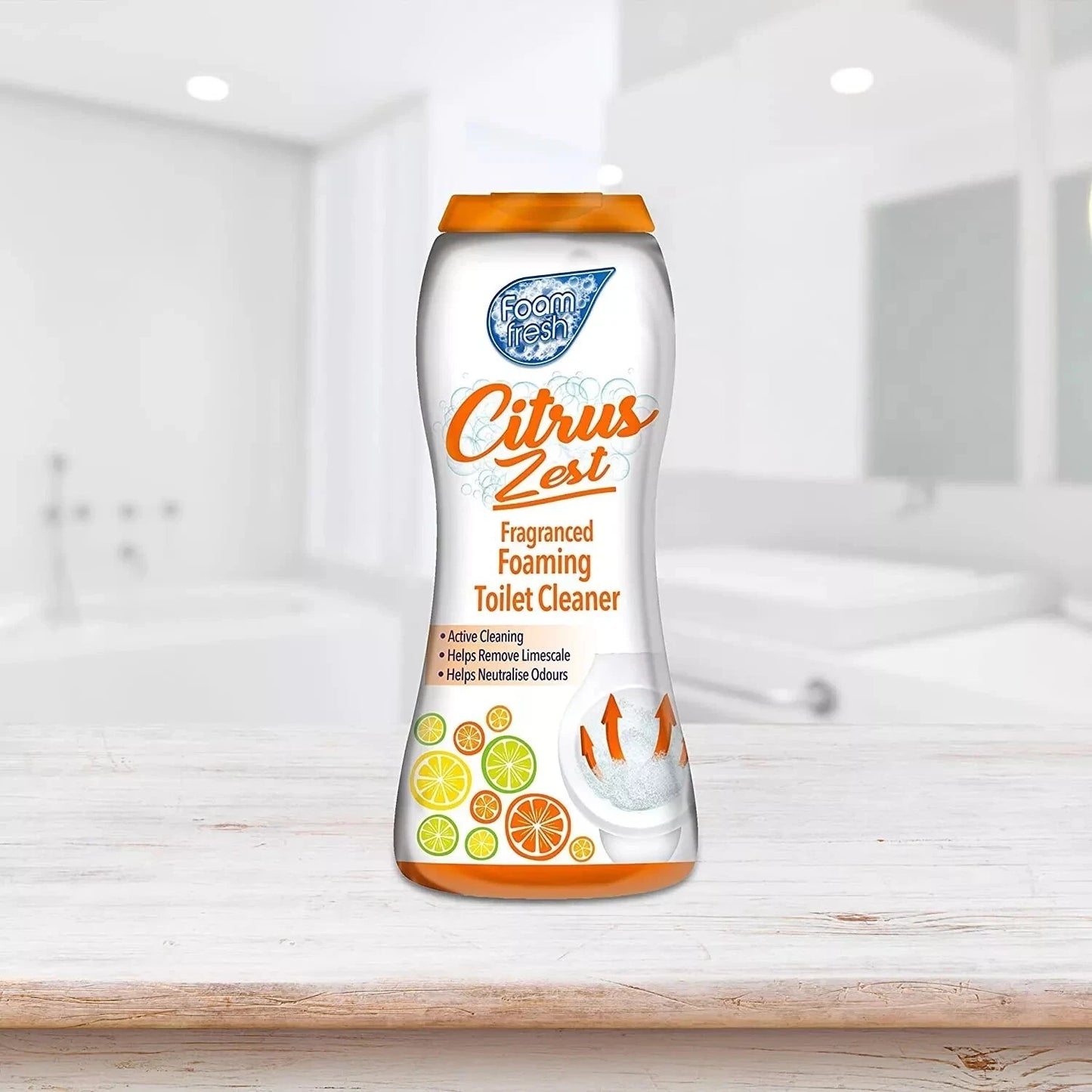 2 x Foaming Toilet Cleaner 370g Citrus Zest Bathroom Cleaning Smell Foam Fresh