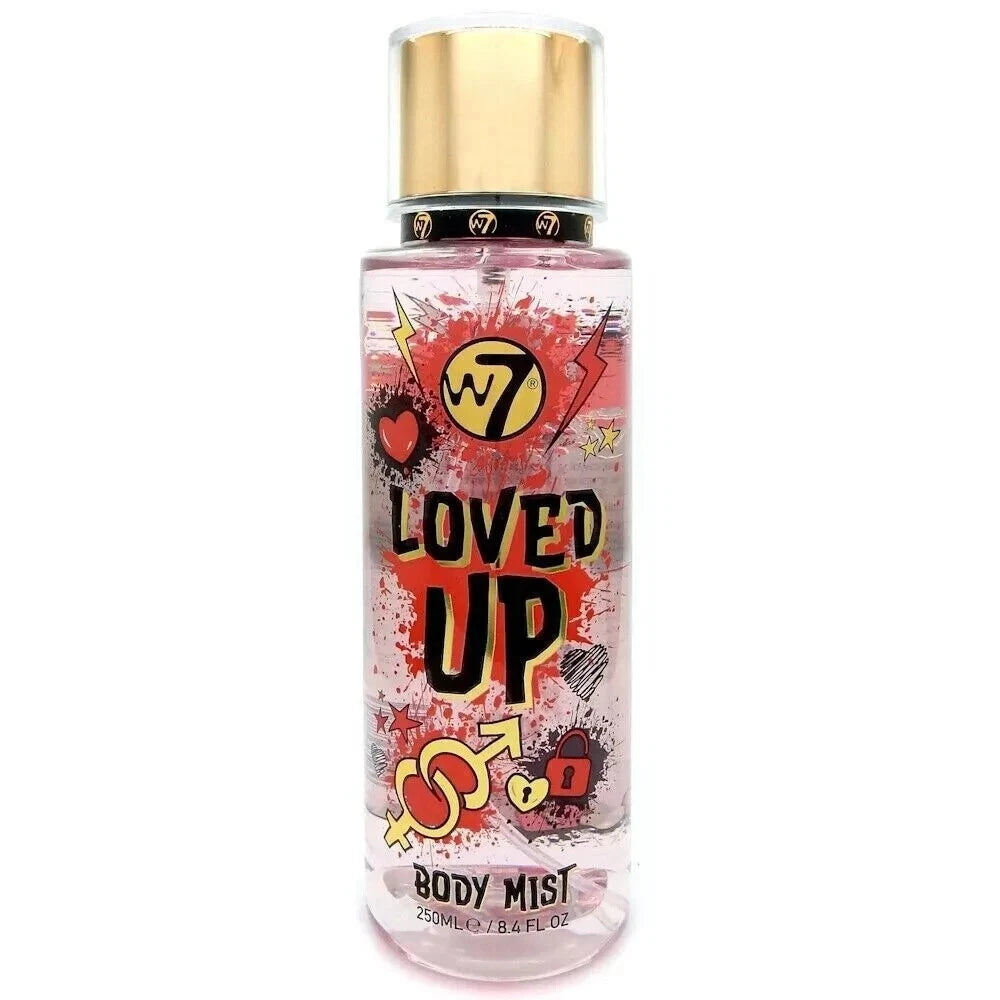 W7 Loved Up 250ml Scented Body Mist Spray - Fresh Light Fruity Twist *NEW*