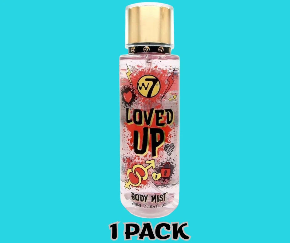 W7 Loved Up 250ml Scented Body Mist Spray - Fresh Light Fruity Twist *NEW*