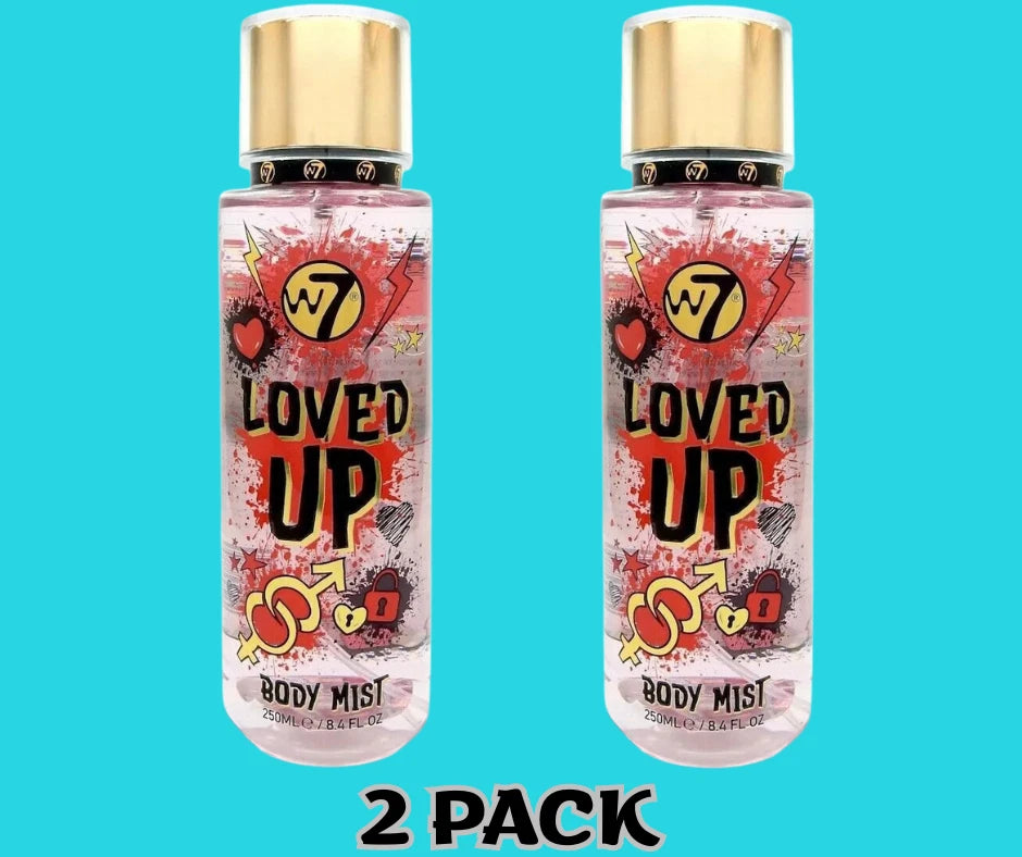 W7 Loved Up 250ml Scented Body Mist Spray - Fresh Light Fruity Twist *NEW*