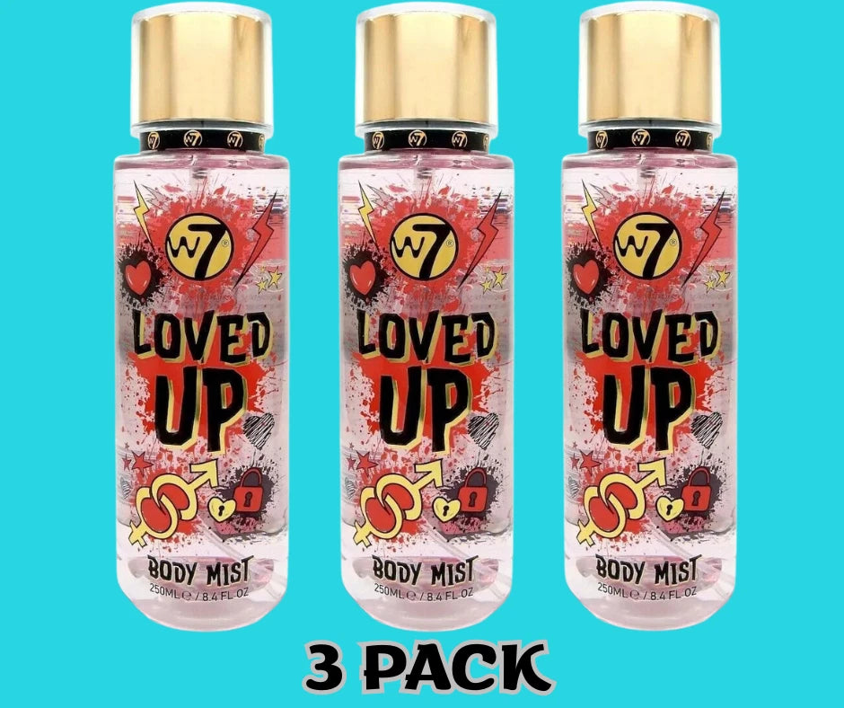 W7 Loved Up 250ml Scented Body Mist Spray - Fresh Light Fruity Twist *NEW*