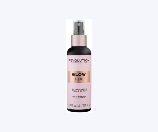 Makeup Revolution Glow Fix, Illuminating Fixing Spray For Longer Lasting Makeup