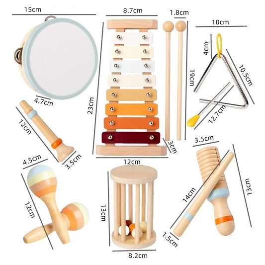 Montessori Wooden Musical Set for Toddlers – Xylophone & Percussion Toys. ATTENTION delivery 7-10 working days