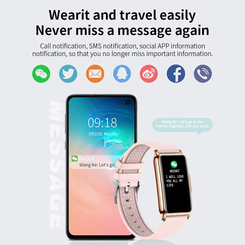 Ladies Smart Watch Women Touch Screen Bluetooth Call Ip67 Waterproof Sports. ATTENTION delivery 7-10 days