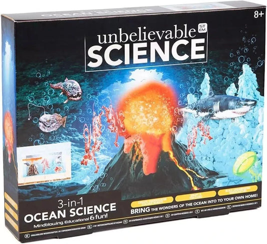 Unbelievable SCIENCE 3 in 1 Ocean Science Kit for Kids 8+ STEM Learning Gift