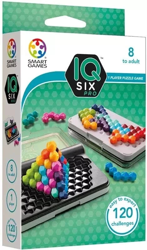 Smart Games - IQ Six Pro, Puzzle Game with 120 Challenges, 3 Playing Modes, 8+ Y