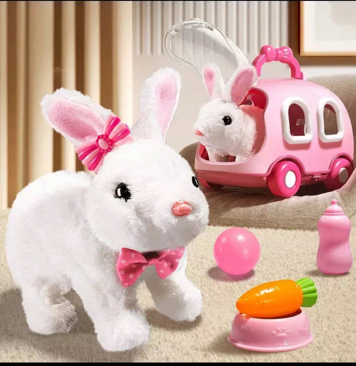 Easter Bunny Easter Gift For Kids Children Electronic Toy Pet With Walking Sound