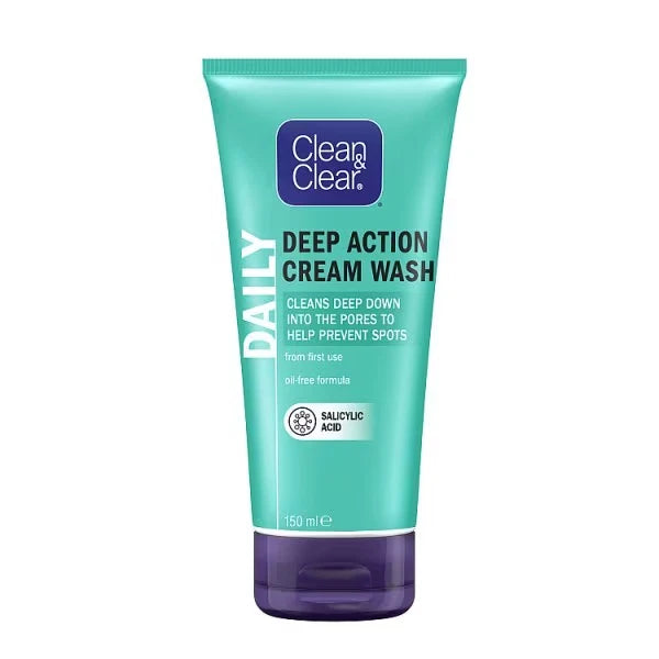 Clean & Clear Daily Deep Action Cream Wash 150ml