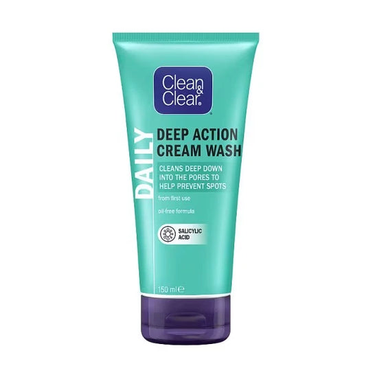 Clean & Clear Daily Deep Action Cream Wash 150ml